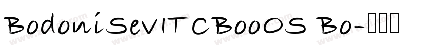 BodoniSevITCBooOS Bo字体转换